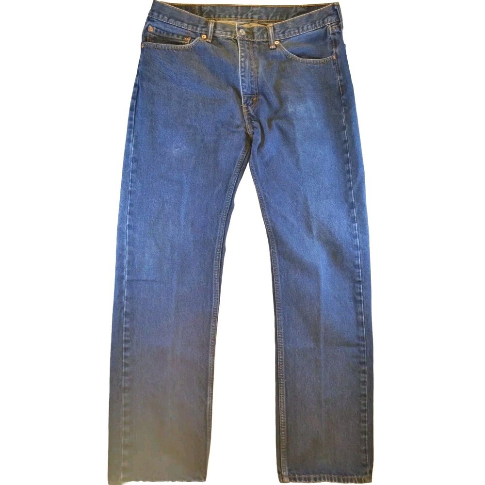Levis Jeans Mens 38x34 505 Rg Fit Medium Stonewash Barn Work Fits 38x32